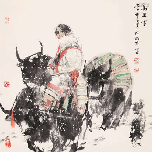 杜滋龄（b.1941） 2010年 高原雪 纸本设色 镜心