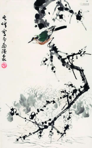 孙其峰（b.1920） 野鸟飞来亦白头 纸本设色 镜心