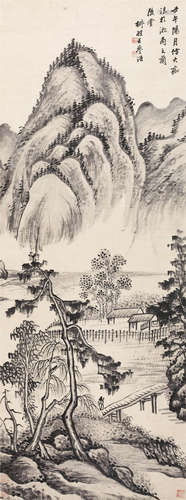 王学浩(1754-1832) 1822年 秋山隐居 纸本水墨 立轴