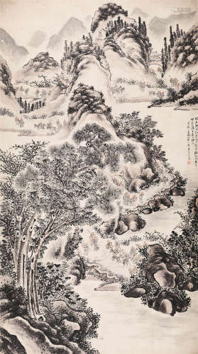 吴观岱（1862-1929） 群叟图 纸本设色 立轴