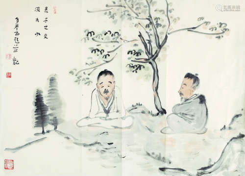 李孝萱（b.1959） 君子之交 纸本设色 镜片