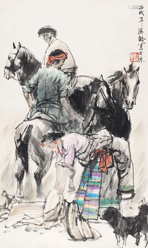 杜滋龄（b.1941） 2006年 行将远 纸本设色 托片