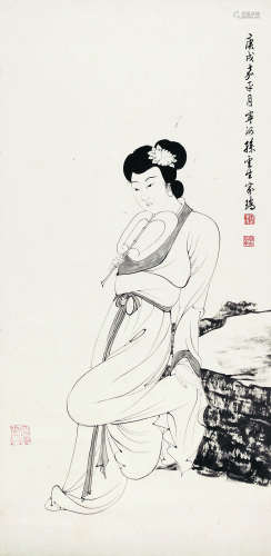 孙雲生（1918-2000） 1970年 纨扇图 纸本水墨 镜心