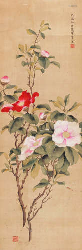 恽宝襄（1895-? ） 1919年 花卉 绢本设色 镜心
