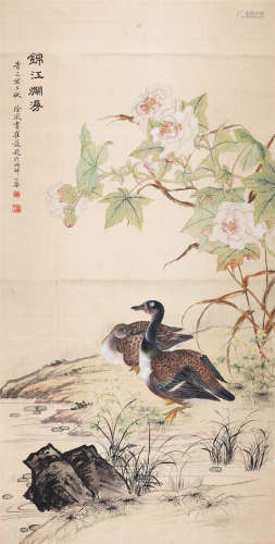 徐 风(1900-1988) 1959年 锦江烂漫 绢本设色 立轴