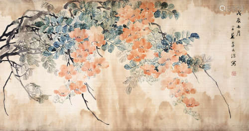 李文沼（1906-?） 花卉 绢本设色 镜心
