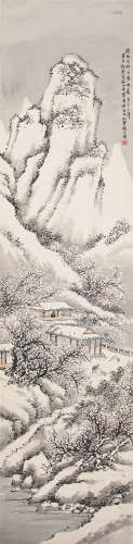 赵松声 1931年 孤山雪霁图 纸本设色 立轴
