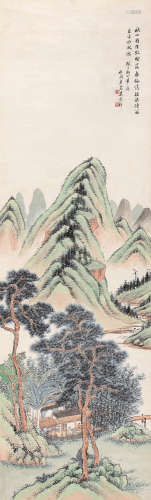 吴穀祥（1848-1903） 烟霞无俗情 纸本设色 立轴