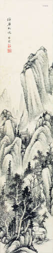 何维朴（1842-1922） 溪居秋晚 纸本水墨 立轴