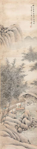 吴榖祥（1848-1903） 竹深留客 纸本设色 立轴