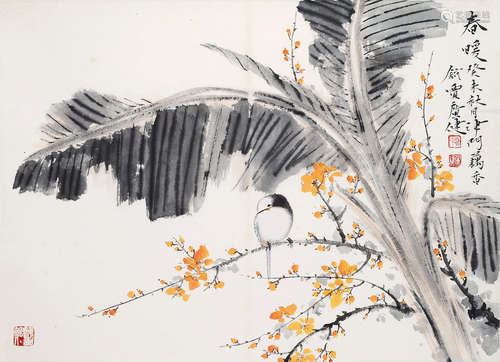 贾广健（b.1964） 2003年 春暖 纸本设色 立轴