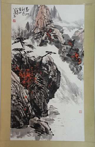Chinese Scroll Painting,Guo Gongda(1931-)