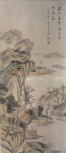 Chinese Scroll Painting,Wang Jian(1598-1677)