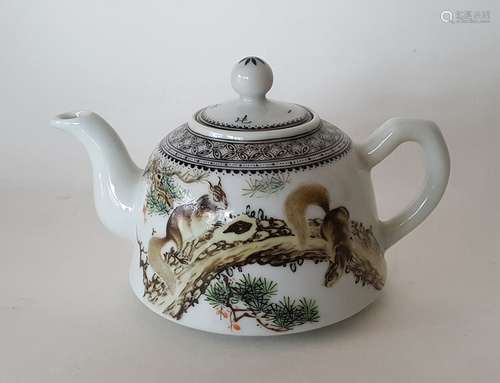 Chinese Famille Rose Porcelain Teapot