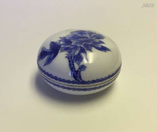 Chinese Blue And White Porcelain Ink Box