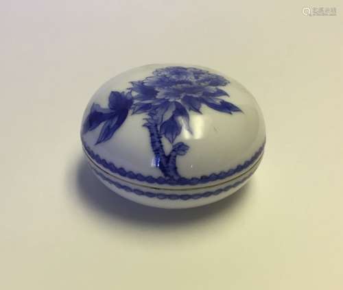 Chinese Blue And White Porcelain Ink Box