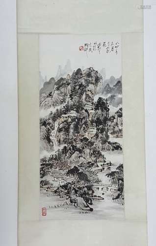 Chinese Scroll Painting,Lin Sanzhi(1898-1989)