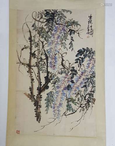 Chinese Scroll Painting,Wu Changshuo(1844-1927)