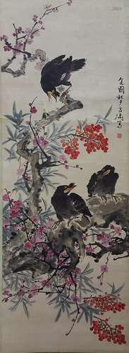 Chinese Scroll Painting,Wang Xuetao(1903-1982)