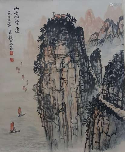 Chinese Scroll Painting,Qian Songyan(1889-1985)