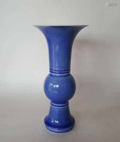 Chinese Blue Glaze Porcelain Vase