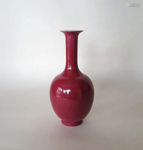 Chinese Porcelain Yanzhi Red Colour Vase
