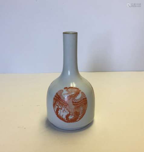 Chinese Famille Rose (Fan Hong) Porcelain Vase