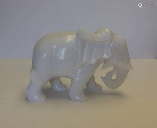 Chinese Carved Jade Elephant