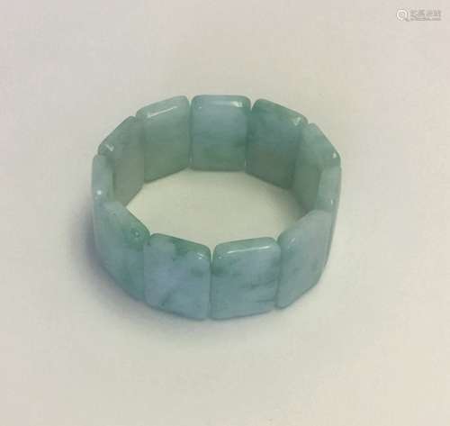 Chinese Carved Jadeite Bracelet