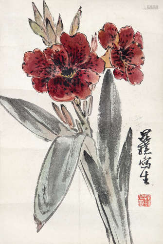 李昆璞（1909～1974） 花卉 镜心 纸本