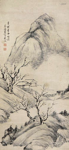 戴熙（1801～1860） 辛卯（1891年）作 山水 立轴 纸本