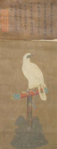 AFTER JIANG TINGXI (Giueseppe Castiglione, 1688-1768), ink and watercolour on silk, hanging