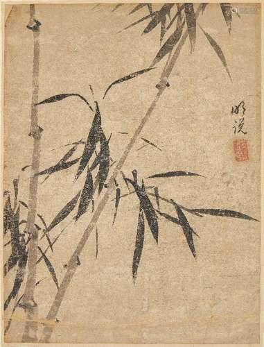 Five Chinese paintings, comprising a 17th century ink and watercolour on silk, two ducks amongst