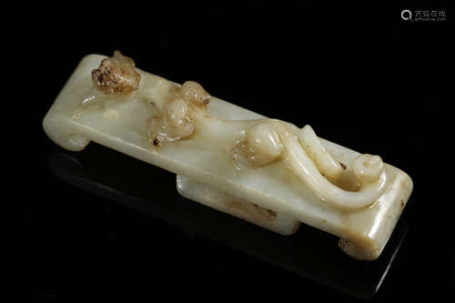 ARCHAIC JADE CARVED 'CHILONG' ORNAMENT