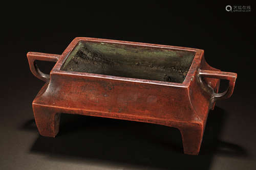 BRONZE RECTANGULAR CENSER