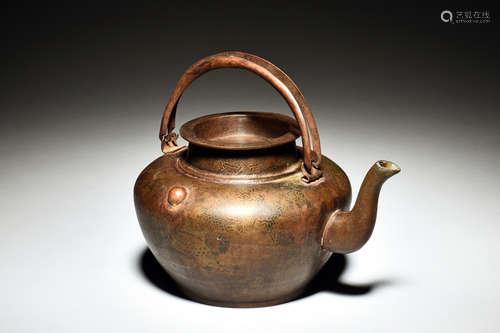 BRONZE CAST TEAPOT