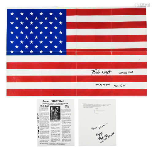 US FLAG DESIGNER ROBERT HEFT AUTOGRAPH