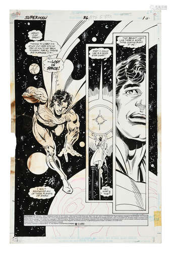 ORIGINAL SUPERMAN COMIC OFFSET STORYBOARD ISSUE #86 PAGE 16