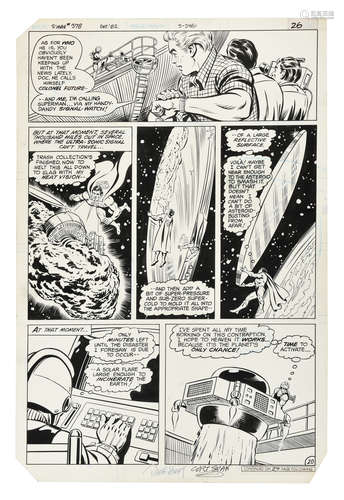 ORIGINAL SUPERMAN COMIC OFFSET STORYBOARD ISSUE #378 PAGE 26