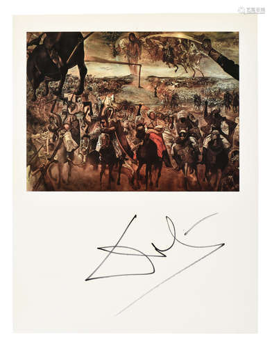 SALVADOR DALI BATTLE OF TETUAN SIGNED PRINT