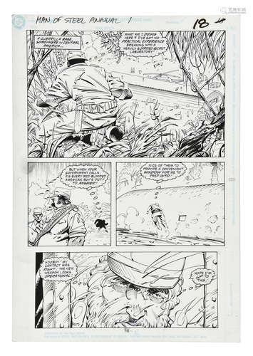 ORIGINAL MAN OF STEEL COMIC OFFSET STORYBOARD ANNUAL #1 PAGE 18