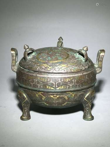 A Bronze and Silver Censer