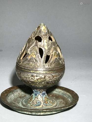 A Gilt Bronze Censer