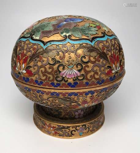 A Cloisonne Bronze Box