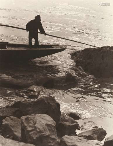 郎静山（1892～1995） 断崖急湍 摄影