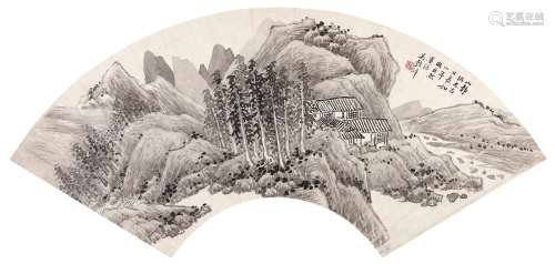 吴毂祥（1848～1903） 仿巨然山水 镜心 水墨纸本