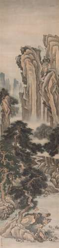 弘旿（1743～1811） 望岳图 立轴 设色绢本