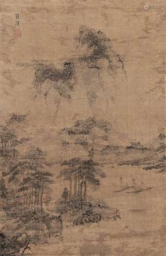 张复（1564～？） 山水 立轴 水墨纸本