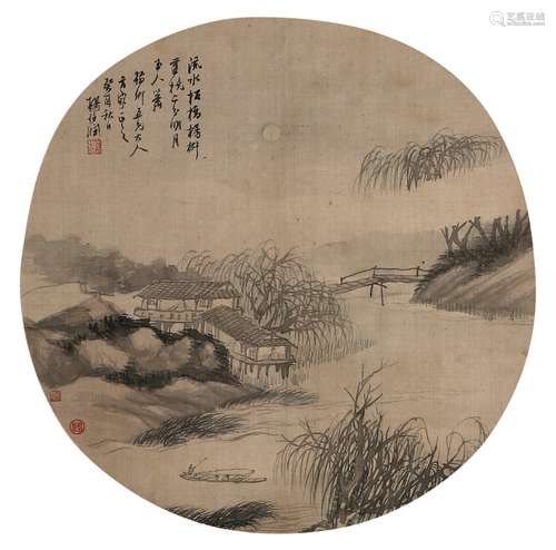 杨伯润（1837～1911） 月照枝头 镜心 设色绢本