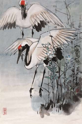 张继馨（b.1926） 大寿 镜心 设色纸本